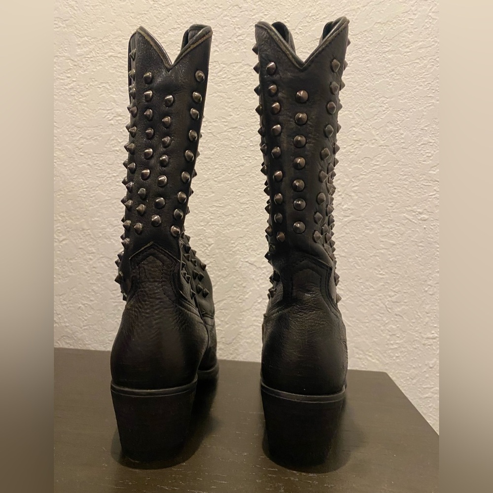 NWOT Steve Madden ✨ Studded Dark Brown 🤎Hayward Western 🤠 Heeled Boots 👢 - Picture 5 of 12